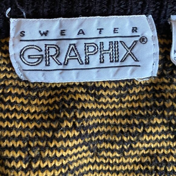 Vintage Sweater Graphix Cardigan Kurt Cobain Grandpa Aztec Grunge Western-L - Picture 11 of 14